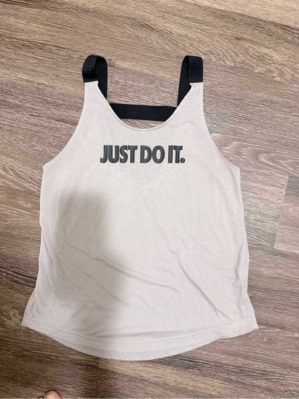 Nike White Tank Top with Black 'JUST DO IT.' Logo